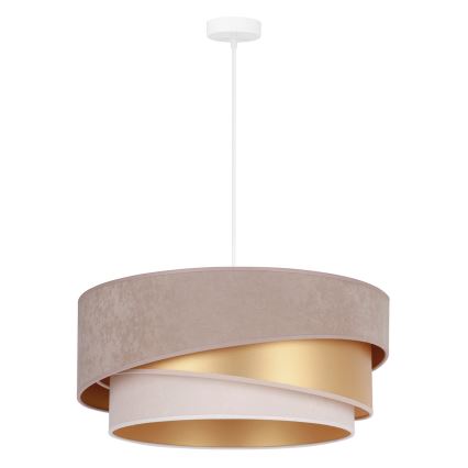 Duolla - Lühter KOBO 1xE27/15W/230V d. 45 cm beež/kuldne/kreemikas