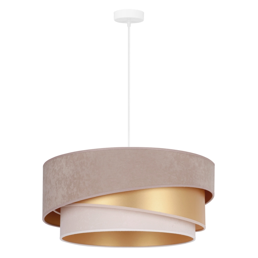 Duolla - Lühter KOBO 1xE27/15W/230V d. 45 cm beež/kuldne/kreemikas