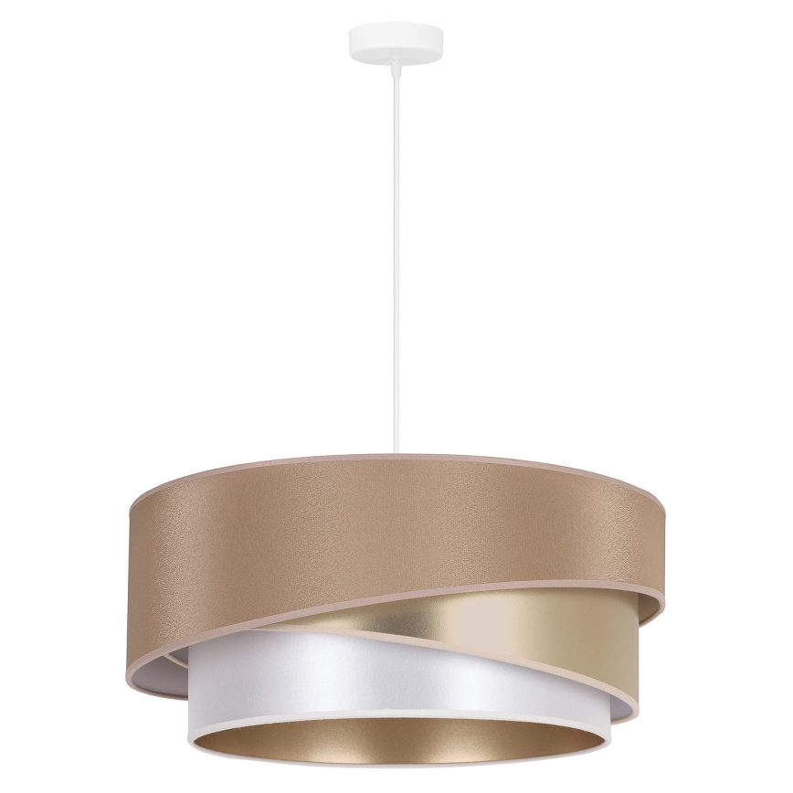 Duolla - Lühter KOBO 1xE27/15W/230V d. 45 cm beež/kuldne/valge