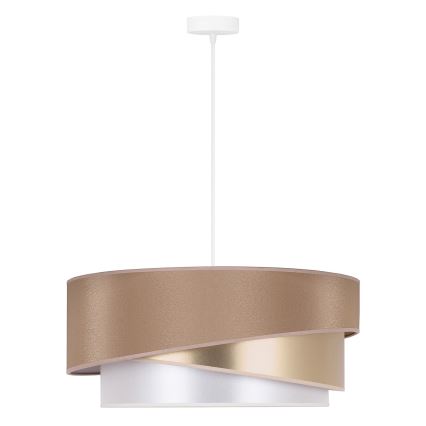 Duolla - Lühter KOBO 1xE27/15W/230V d. 45 cm beež/kuldne/valge