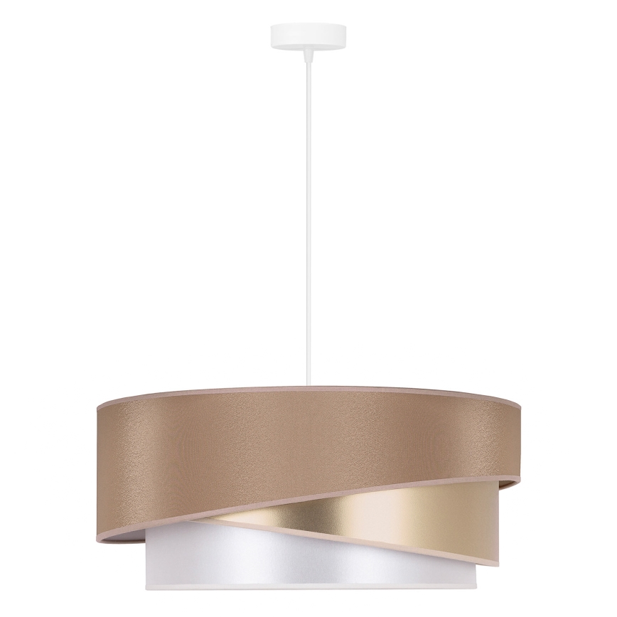 Duolla - Lühter KOBO 1xE27/15W/230V d. 45 cm beež/kuldne/valge