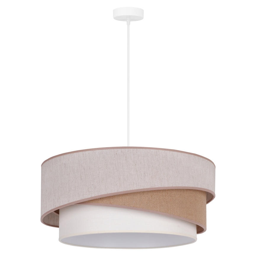 Duolla - Lühter KOBO 1xE27/15W/230V d. 45 cm beež/pruun/valge