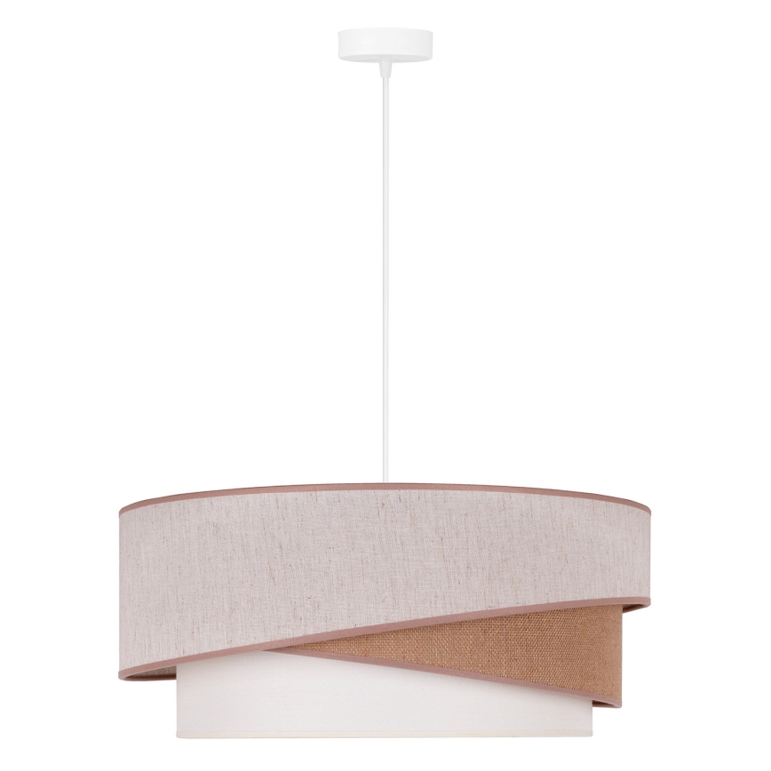 Duolla - Lühter KOBO 1xE27/15W/230V d. 45 cm beež/pruun/valge