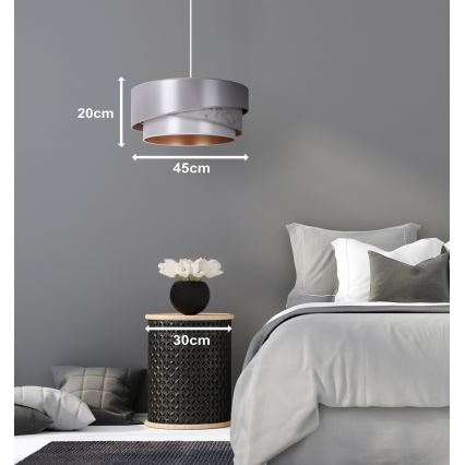 Duolla - Lühter KOBO 1xE27/15W/230V d. 45 cm hõbedane/kuldne