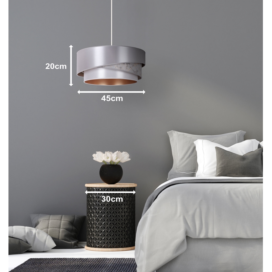 Duolla - Lühter KOBO 1xE27/15W/230V d. 45 cm hõbedane/kuldne