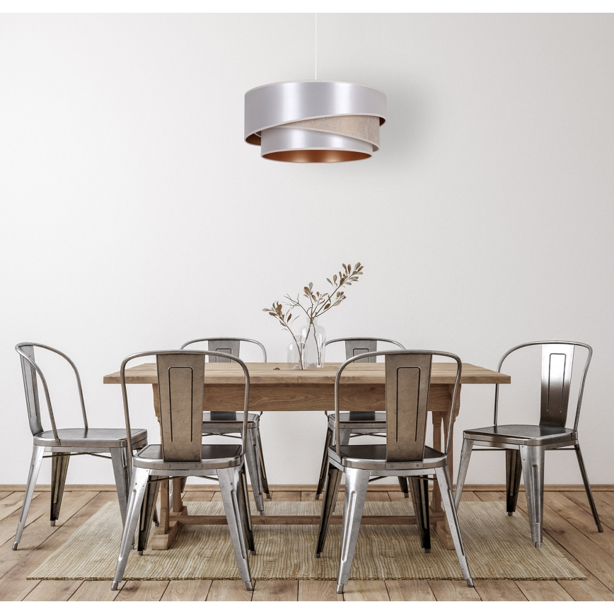 Duolla - Lühter KOBO 1xE27/15W/230V d. 45 cm hõbedane/kuldne