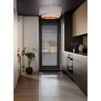 Duolla - Lühter KOBO 1xE27/15W/230V d. 45 cm kreemikas/kuldne