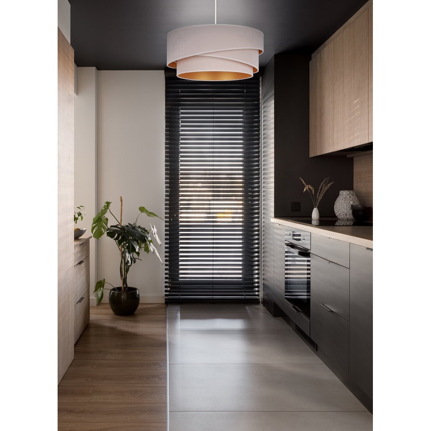 Duolla - Lühter KOBO 1xE27/15W/230V d. 45 cm kreemikas/kuldne