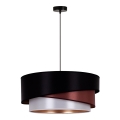 Duolla - Lühter KOBO 1xE27/15W/230V d. 45 cm must/burgundia/hõbedane