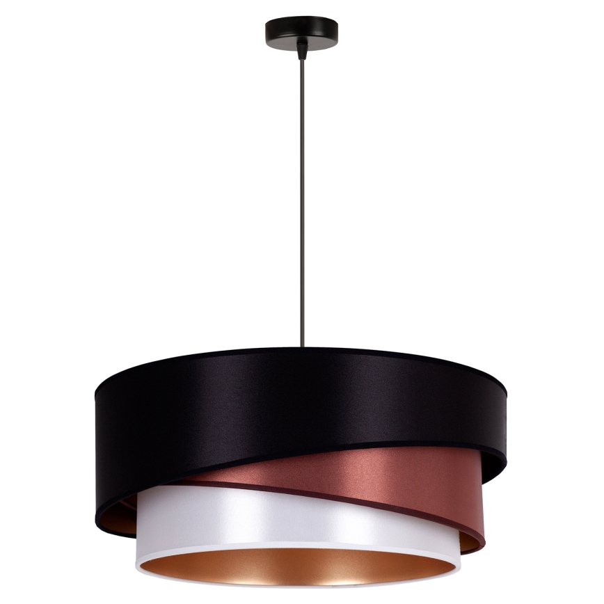 Duolla - Lühter KOBO 1xE27/15W/230V d. 45 cm must/burgundia/hõbedane