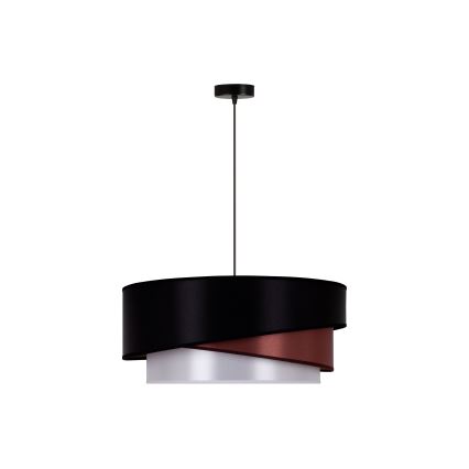 Duolla - Lühter KOBO 1xE27/15W/230V d. 45 cm must/burgundia/hõbedane