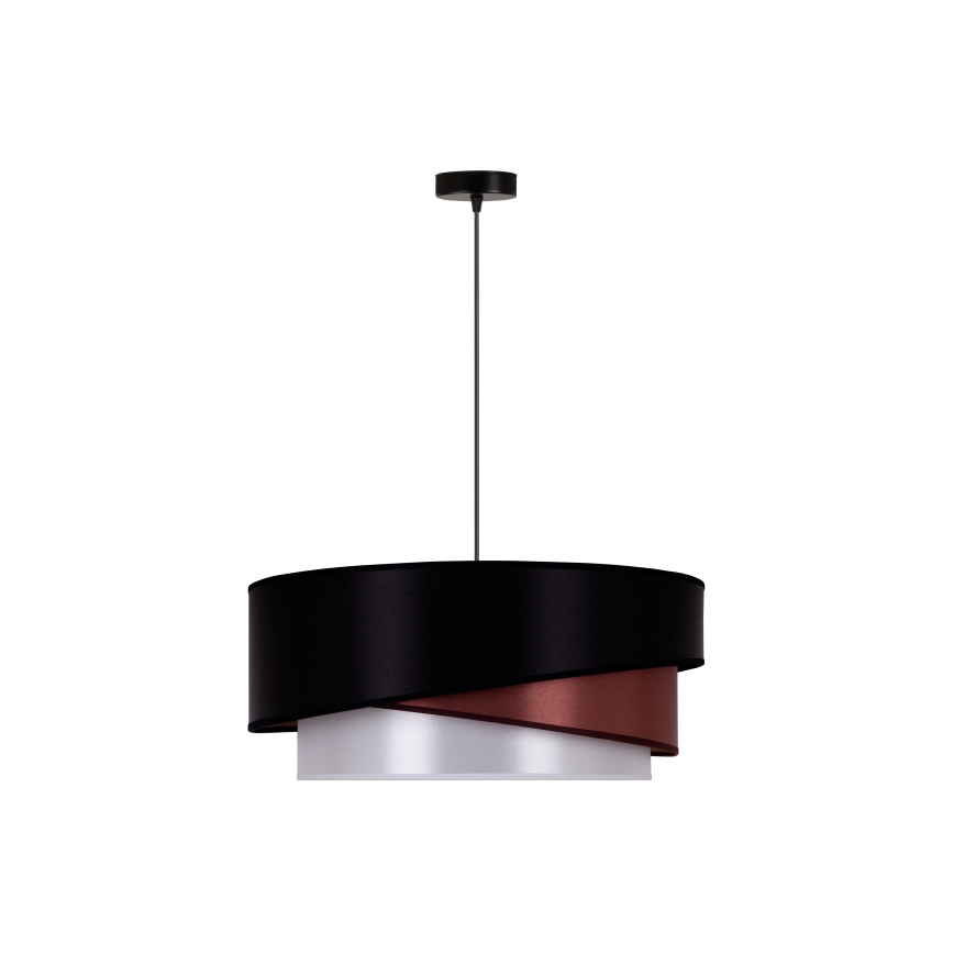 Duolla - Lühter KOBO 1xE27/15W/230V d. 45 cm must/burgundia/hõbedane