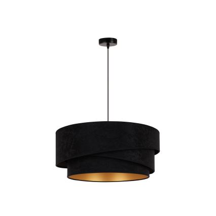 Duolla - Lühter KOBO 1xE27/15W/230V d. 45 cm must/kuldne