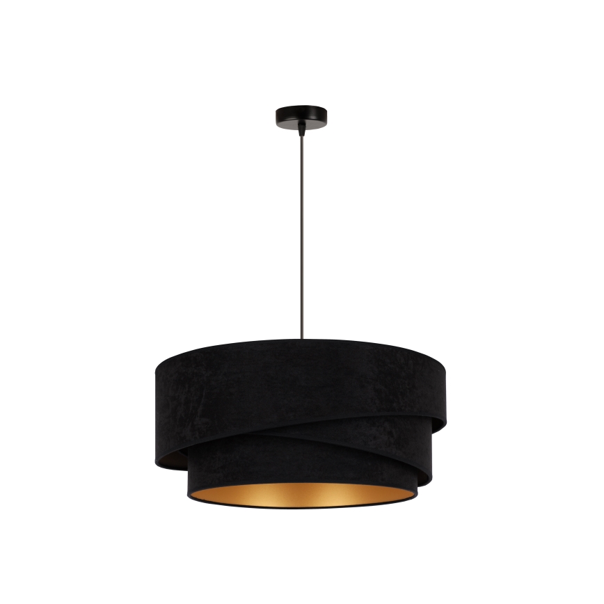 Duolla - Lühter KOBO 1xE27/15W/230V d. 45 cm must/kuldne
