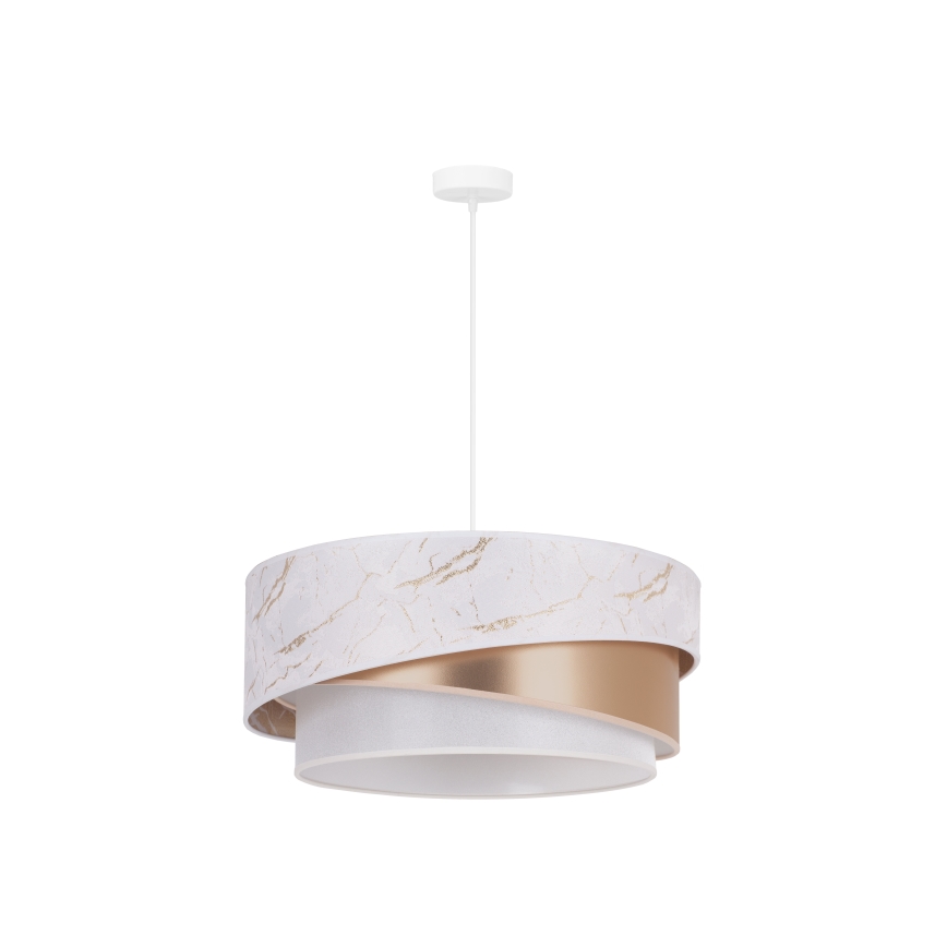 Duolla - Lühter KOBO 1xE27/15W/230V d. 45 cm valge/roosi kuld