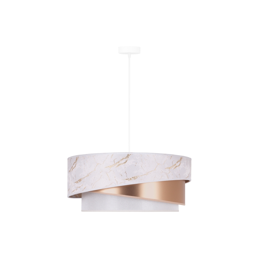 Duolla - Lühter KOBO 1xE27/15W/230V d. 45 cm valge/roosi kuld