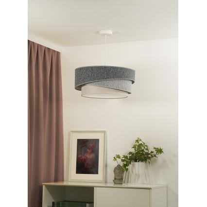 Duolla - Lühter KOBO ECO RECYCLING 1xE27/15W/230V d. 45 cm roheline/hall/kreemikas