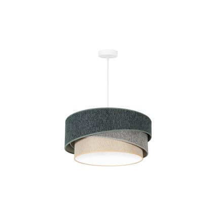 Duolla - Lühter KOBO ECO RECYCLING 1xE27/15W/230V d. 45 cm roheline/hall/kreemikas