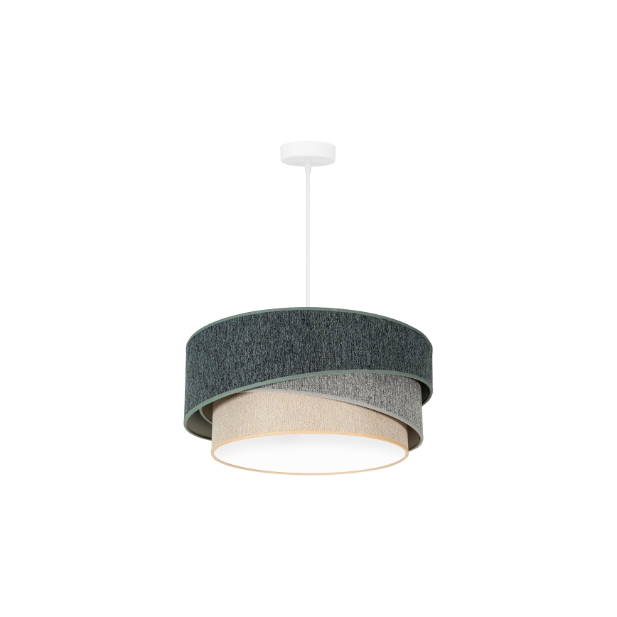 Duolla - Lühter KOBO ECO RECYCLING 1xE27/15W/230V d. 45 cm roheline/hall/kreemikas