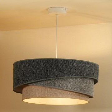 Duolla - Lühter KOBO ECO RECYCLING 1xE27/15W/230V d. 45 cm roheline/hall/kreemikas