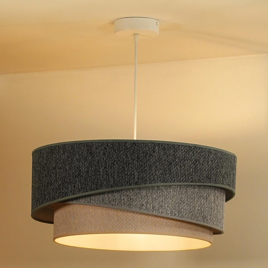 Duolla - Lühter KOBO ECO RECYCLING 1xE27/15W/230V d. 45 cm roheline/hall/kreemikas