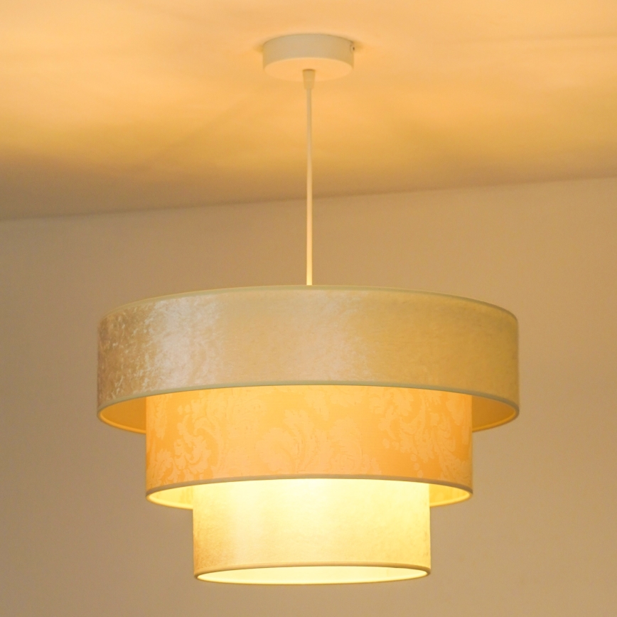 Duolla - Lühter LUNETA 1xE27/40W/230V d. 45 cm kreemikas