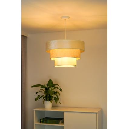 Duolla - Lühter LUNETA 1xE27/40W/230V d. 45 cm kreemikas