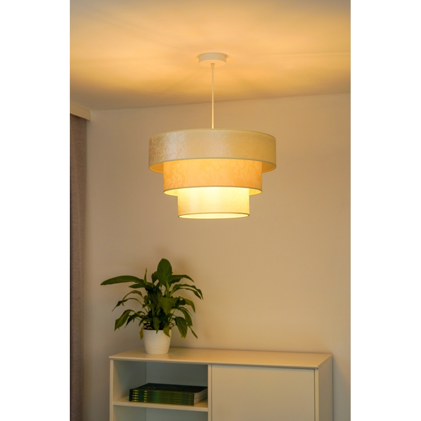 Duolla - Lühter LUNETA 1xE27/40W/230V d. 45 cm kreemikas