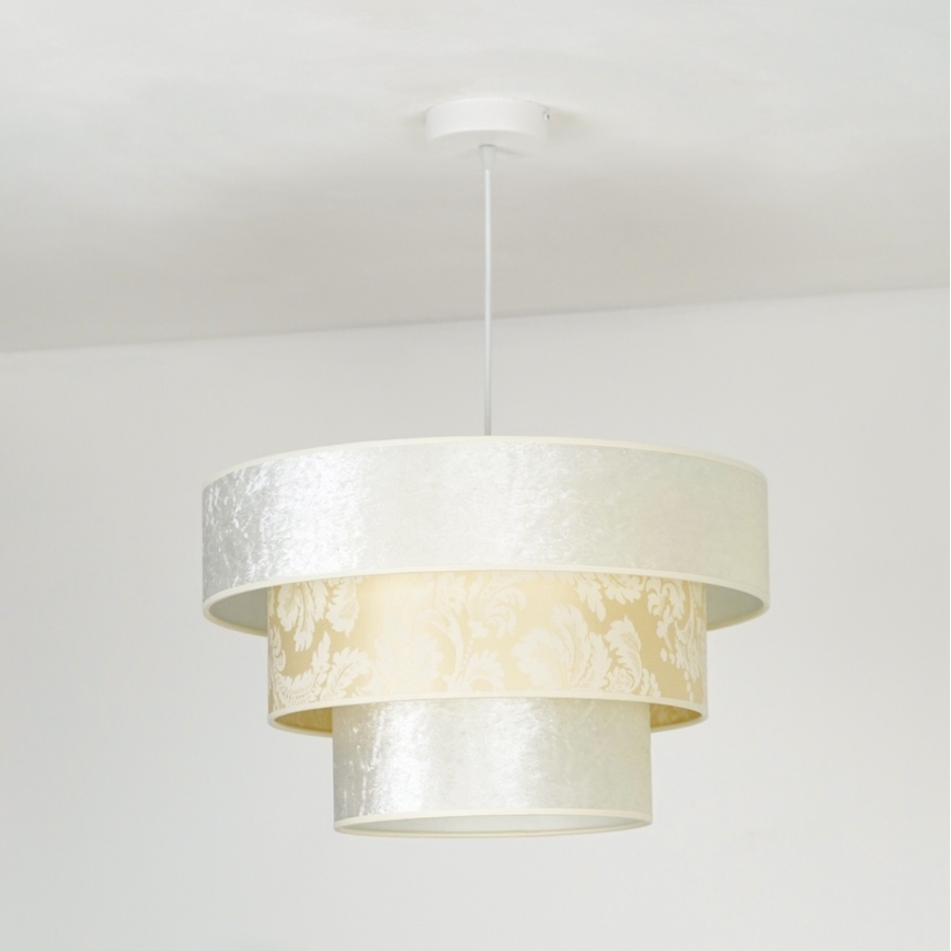 Duolla - Lühter LUNETA 1xE27/40W/230V d. 45 cm kreemikas