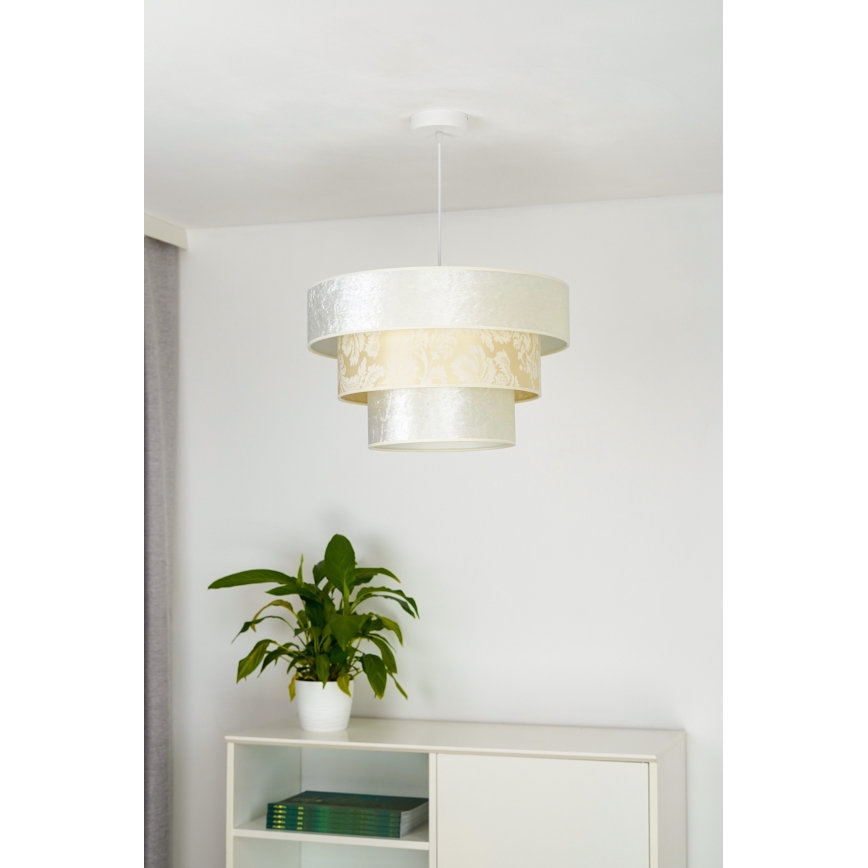 Duolla - Lühter LUNETA 1xE27/40W/230V d. 45 cm kreemikas