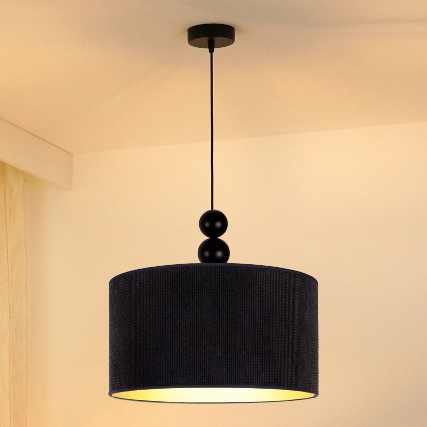 Duolla - Lühter LYON 1xE27/15W/230V d. 40 cm must