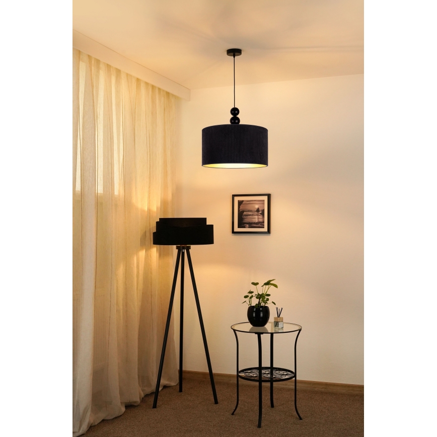 Duolla - Lühter LYON 1xE27/15W/230V d. 40 cm must