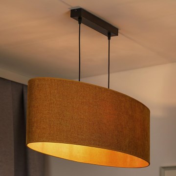 Duolla - Lühter OVAL 2xE27/15W/230V pruun