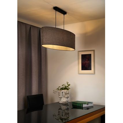 Duolla - Lühter OVAL 2xE27/15W/230V pruun