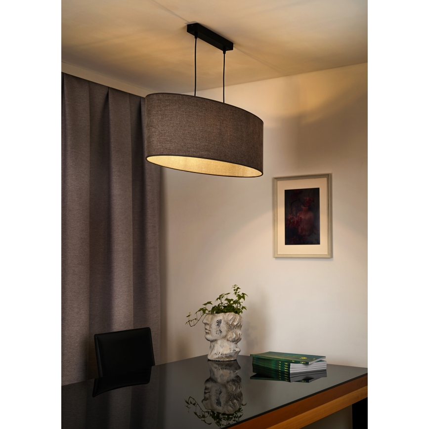Duolla - Lühter OVAL 2xE27/15W/230V pruun