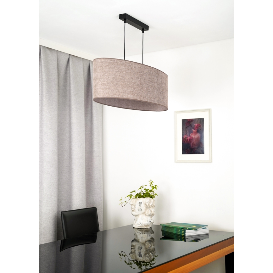 Duolla - Lühter OVAL 2xE27/15W/230V pruun
