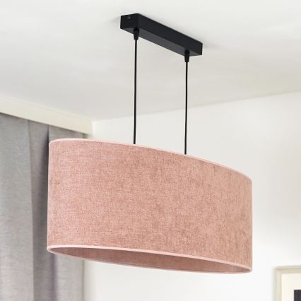 Duolla - Lühter OVAL 2xE27/15W/230V roosa