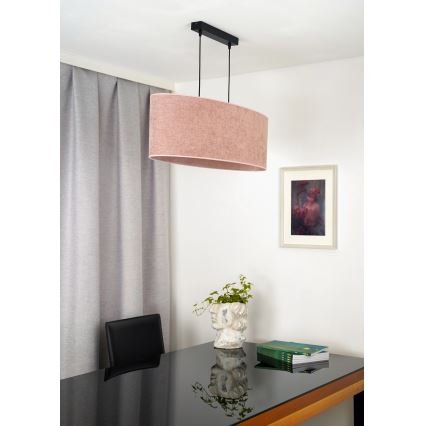 Duolla - Lühter OVAL 2xE27/15W/230V roosa