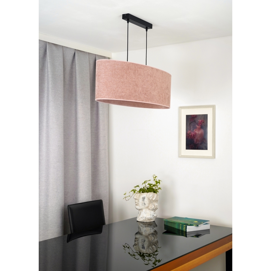 Duolla - Lühter OVAL 2xE27/15W/230V roosa