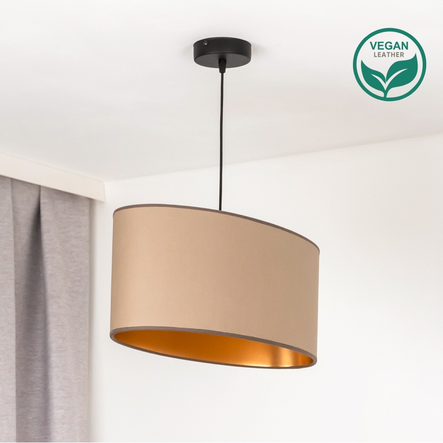 Duolla - Lühter OVAL VEGAN 1xE27/15W/230V beež