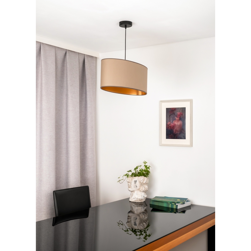 Duolla - Lühter OVAL VEGAN 1xE27/15W/230V beež