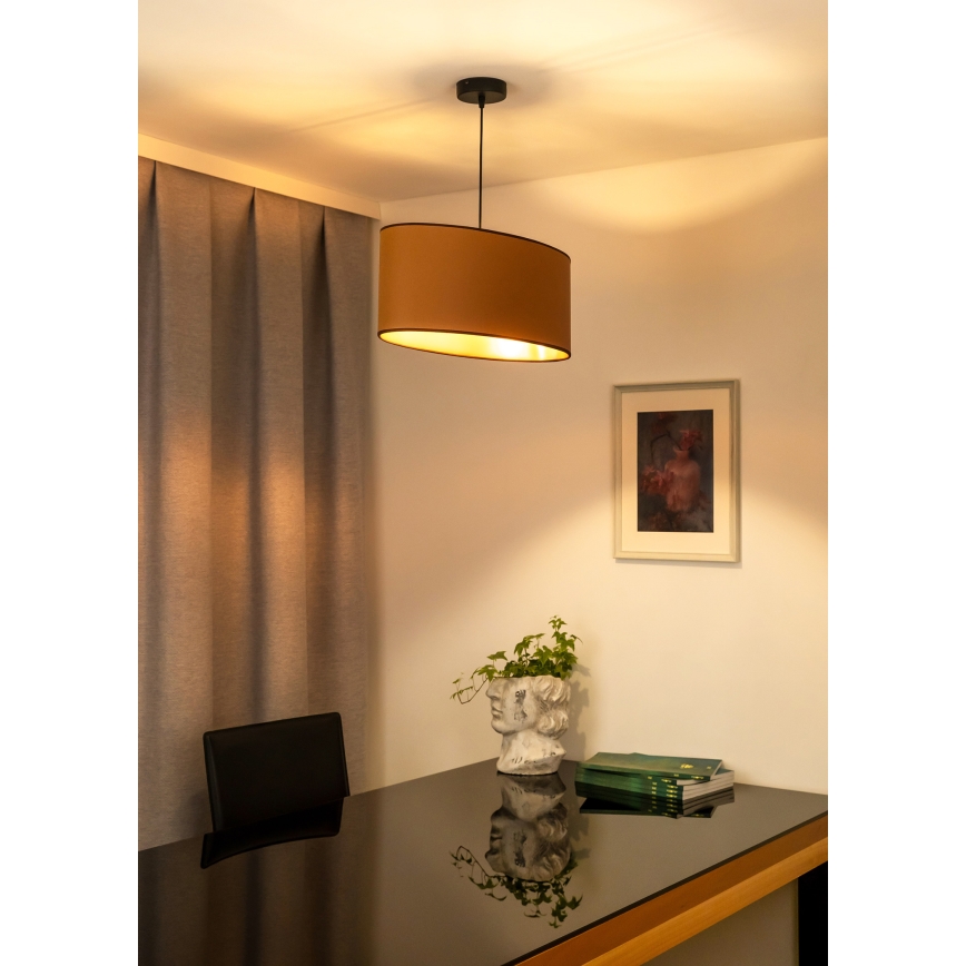 Duolla - Lühter OVAL VEGAN 1xE27/15W/230V pruun