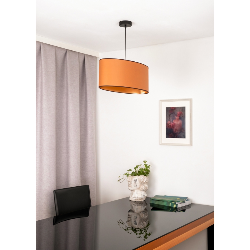 Duolla - Lühter OVAL VEGAN 1xE27/15W/230V pruun