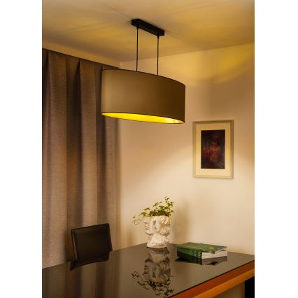 Duolla - Lühter OVAL VEGAN 2xE27/15W/230V beež
