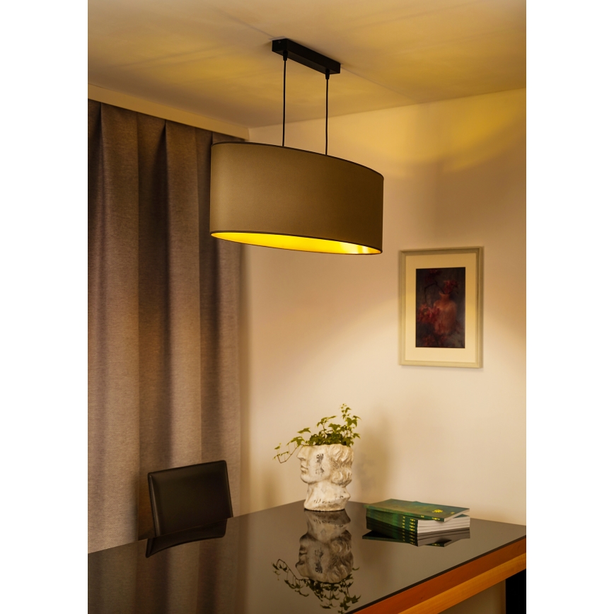 Duolla - Lühter OVAL VEGAN 2xE27/15W/230V beež