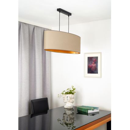 Duolla - Lühter OVAL VEGAN 2xE27/15W/230V beež