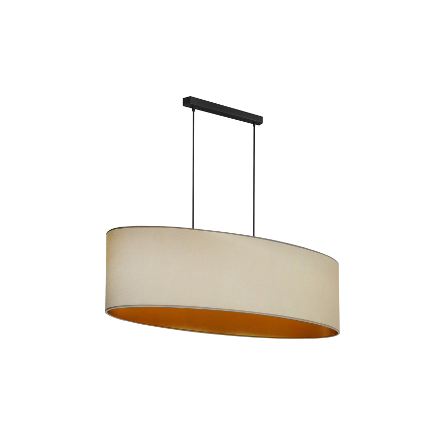Duolla - Lühter OVAL VEGAN 2xE27/15W/230V beež