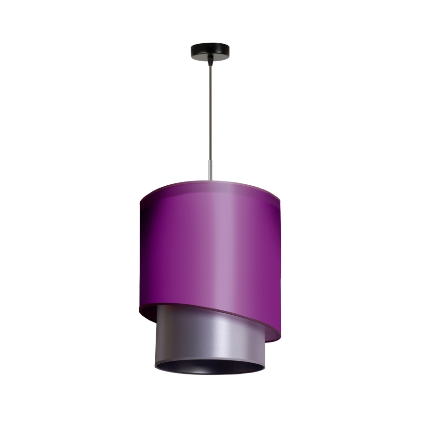 Duolla - Lühter PARIIS 1xE27/15W/230V d. 40 cm lilla/hõbe