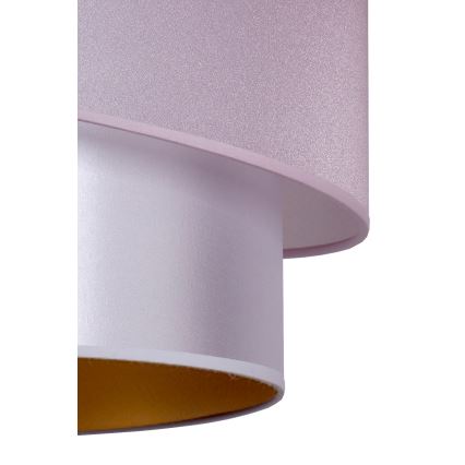 Duolla - Lühter PARIIS 1xE27/15W/230V d. 40 cm roosa/hõbe/vask