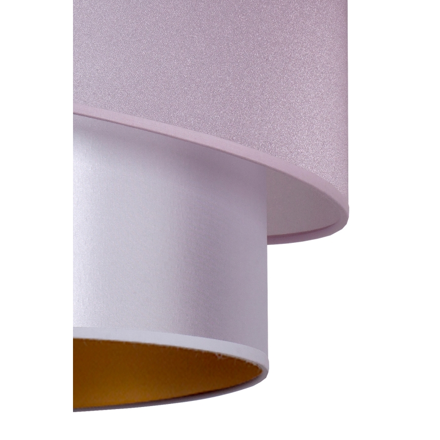 Duolla - Lühter PARIIS 1xE27/15W/230V d. 40 cm roosa/hõbe/vask